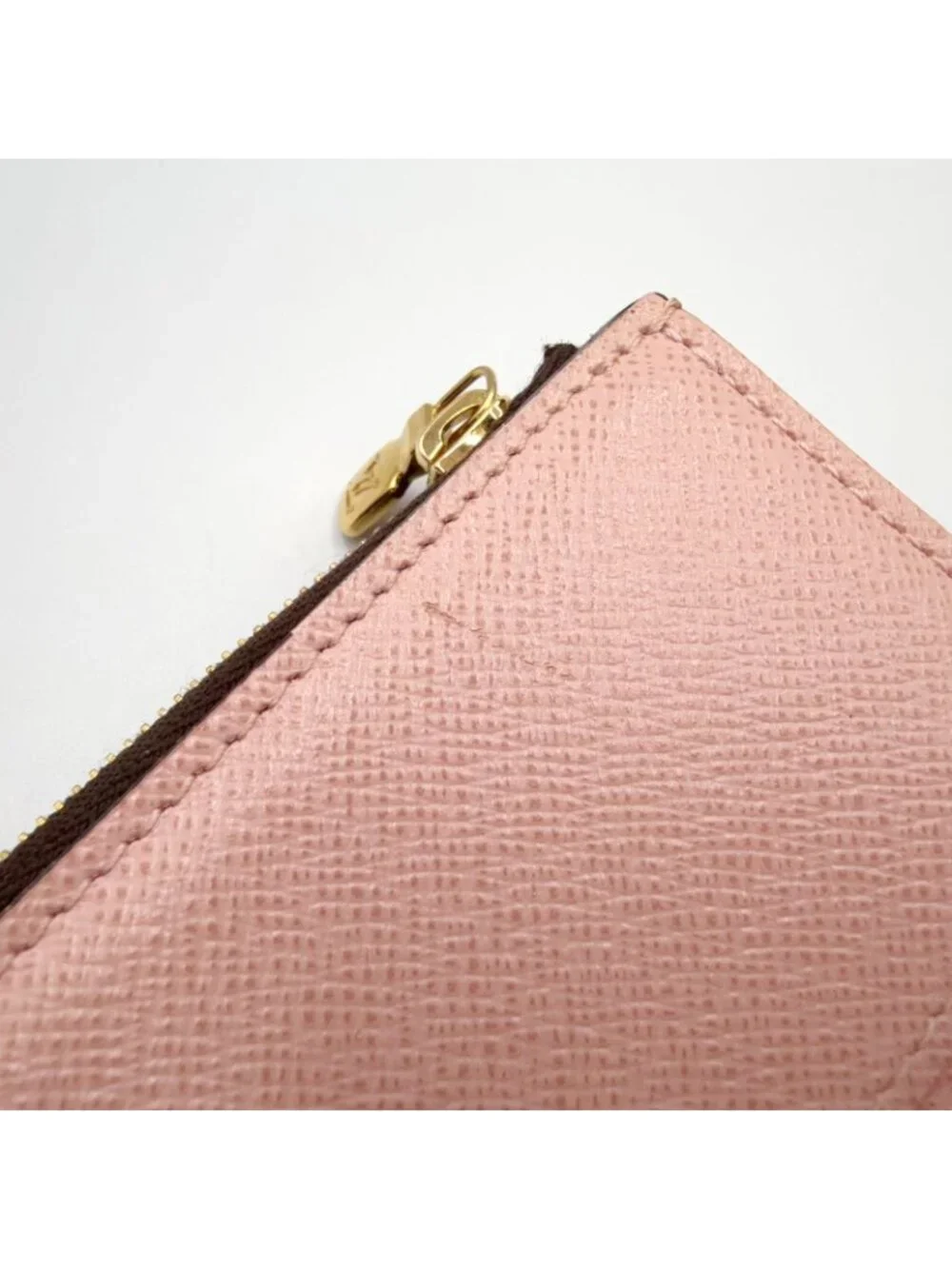 Louis Vuitton Portefeuille Zoe Monogram Rose Ballerine Leather Canvas Pink